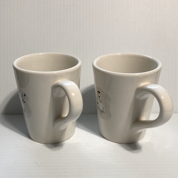 Williams Sonoma Snowmen Holiday Coffee Mug Cups 8 oz Set of 2 - Picture 5 of 11